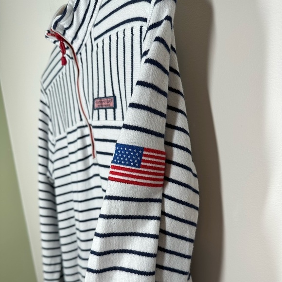 Vineyard Vines USA Mixed Stripe Relaxed Shep Shirt Medium - Picture 5 of 11